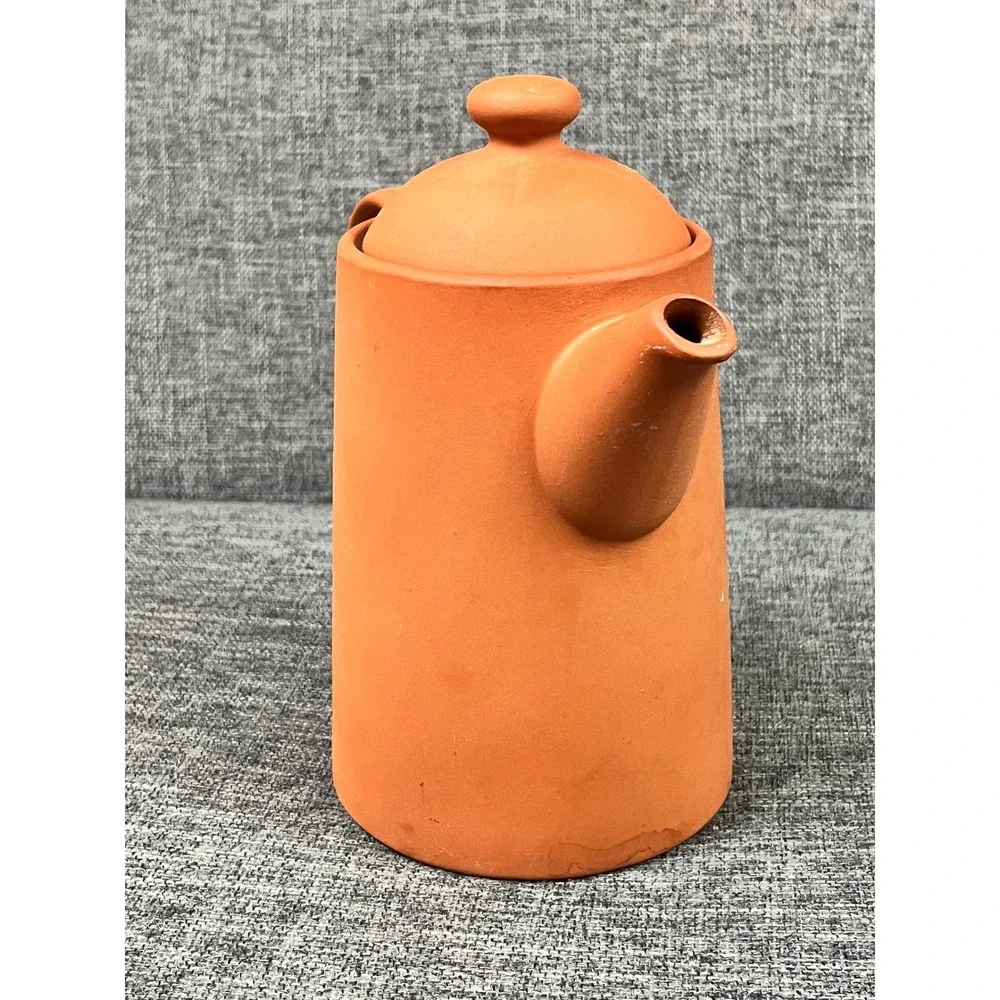 Henry Watson Pottery Original Suffolk Terracotta Coffee Pot Made in England 7.5